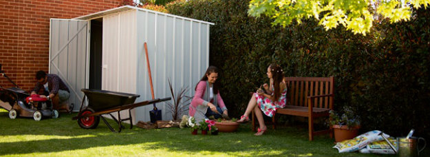 Garden Shed with garden tools